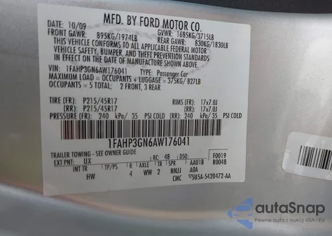 2010 Ford Focus Ses from USA, damaged, VIN 1FAHP3GN6AW176041